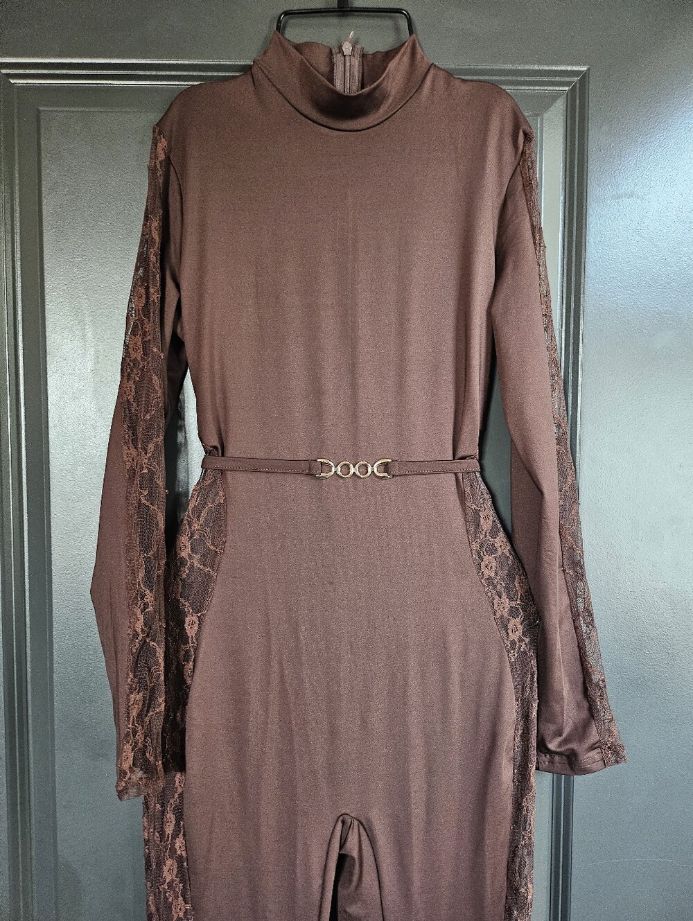 Brown Jumpsuit - Picture 3 of 9